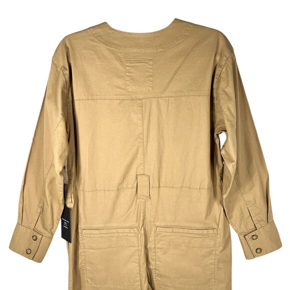 Abercrombie & Fitch x N. Benefield Wide-Leg Coverall Jumpsuit Sz XS Tan *Read* - Picture 8 of 12